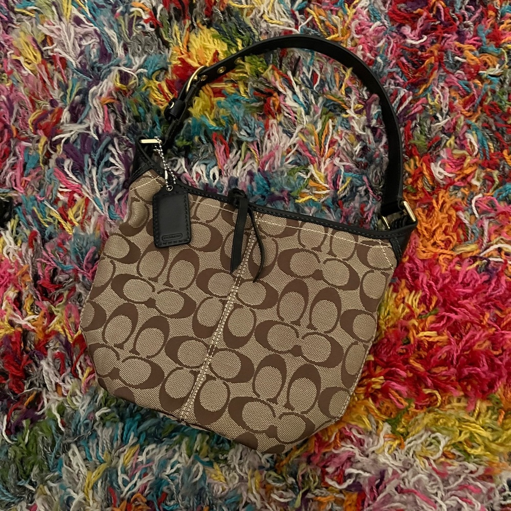 VINTAGE Coach Tan Brown CUTE Bucket Bag